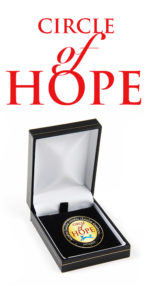 Circle of Hope logo and pin.