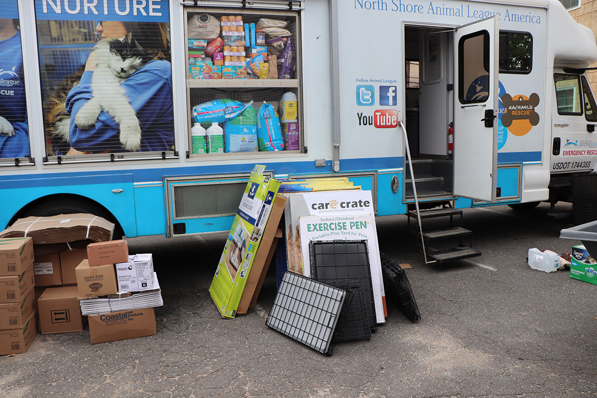 Donated supplies for shelters affected by Hurricane Florence.