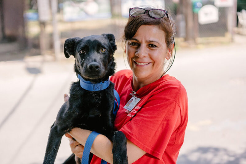 volunteer-month-2021-ivonne-attard-with-black-dog NSALA Volunteer Ivonne Attard