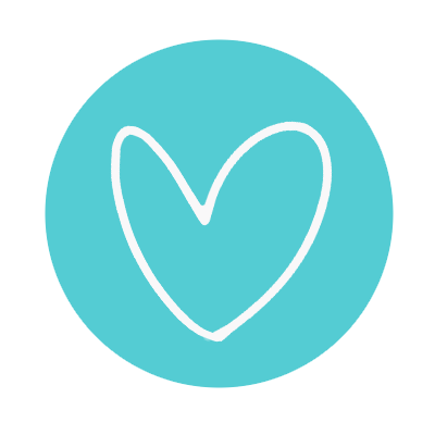 a blue circle with white outline on it