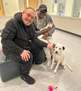 Donnie and Leah with their happy adopters.