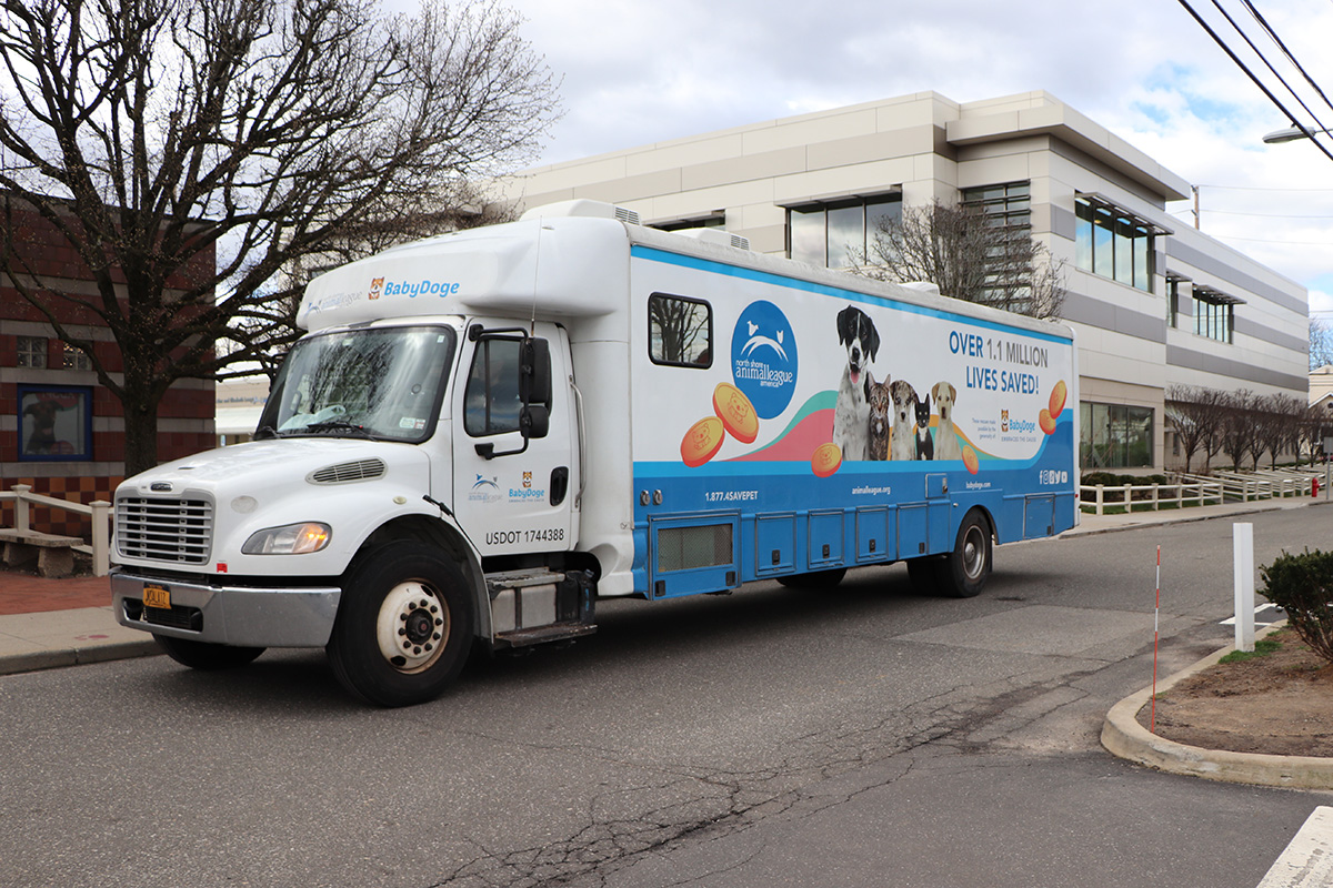 a truck parked in front of a building