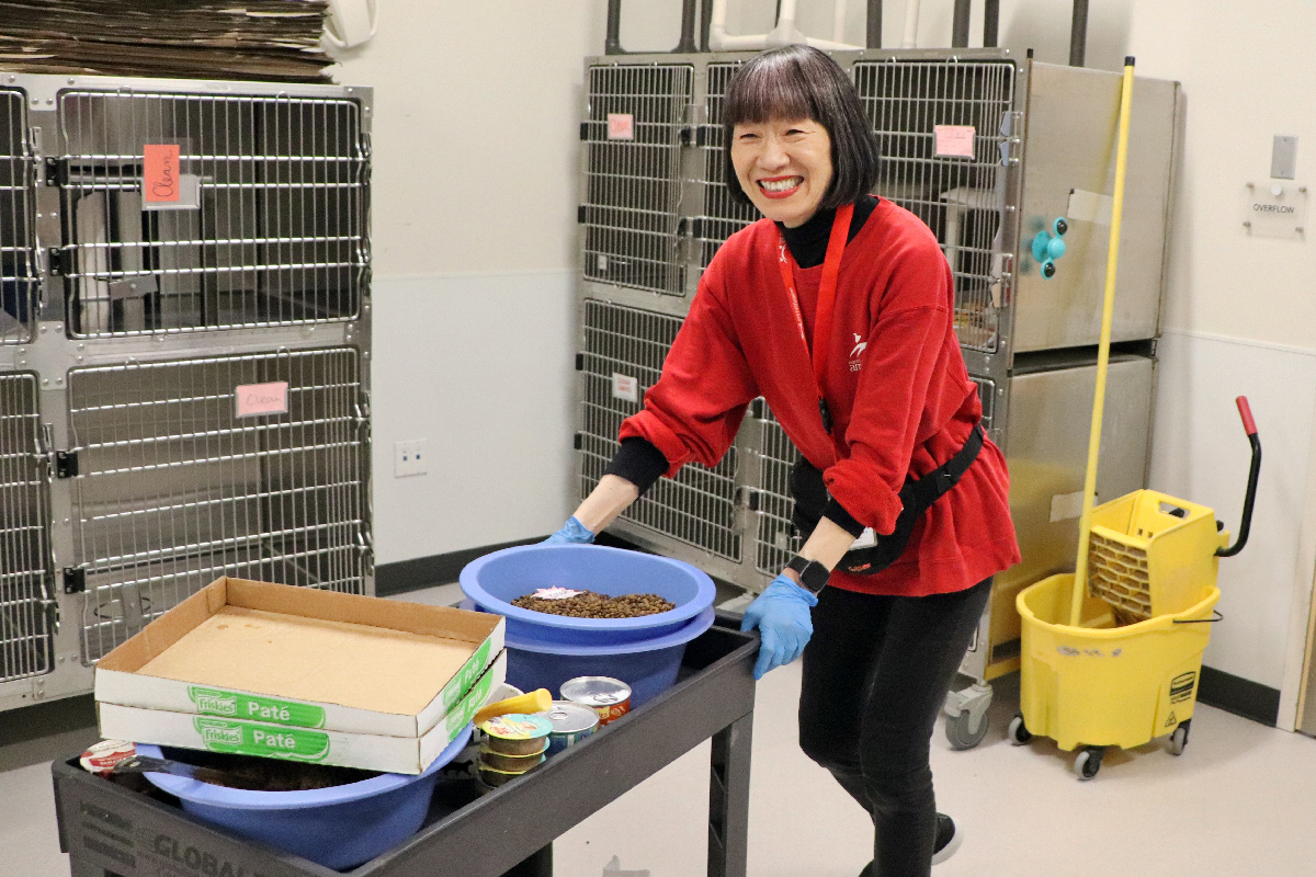 Volunteer Michiko Hashimoto